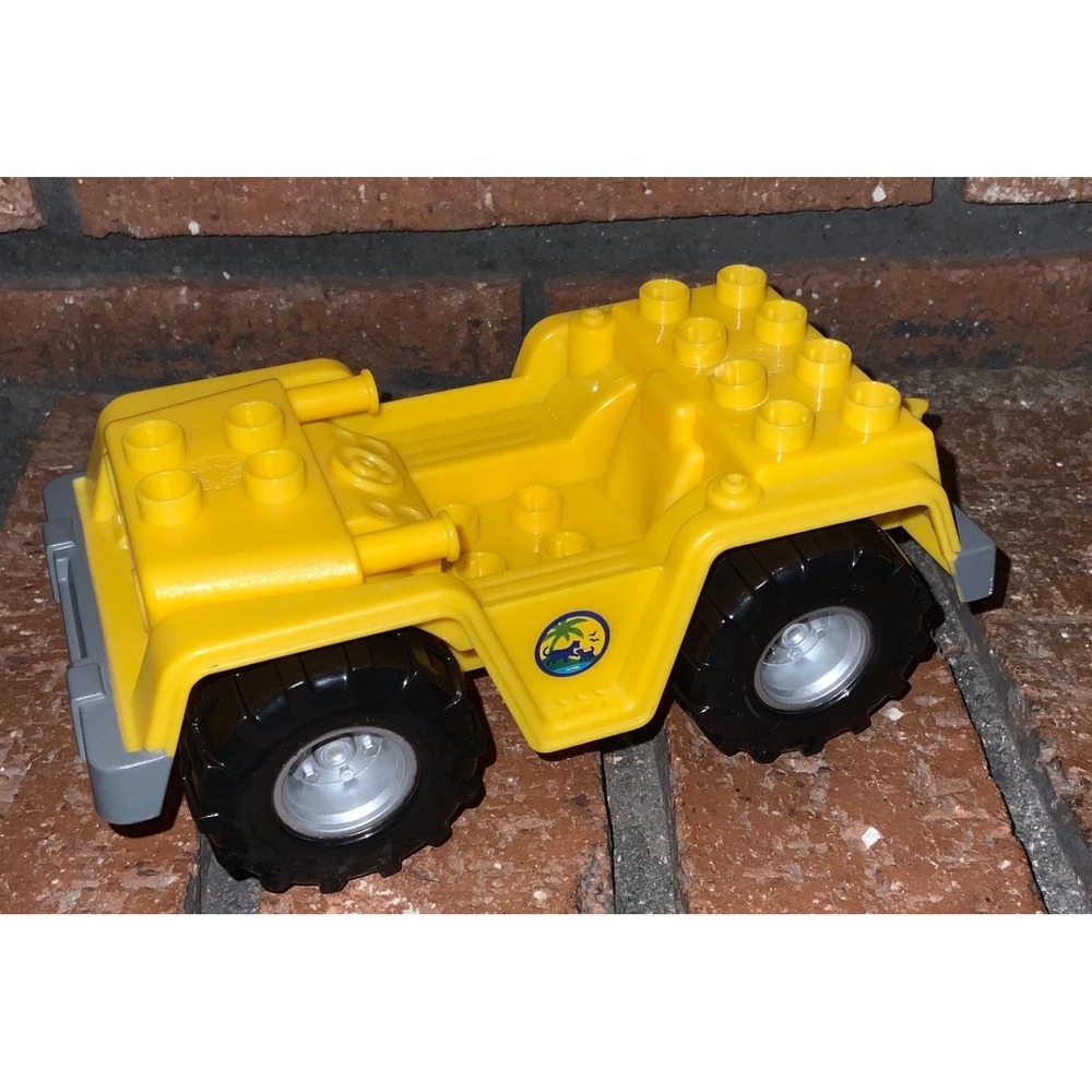 Mega Bloks Yellow Off Road Safari Jeep Toy Vehicle with Building Studs